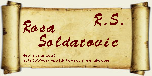 Rosa Soldatović vizit kartica